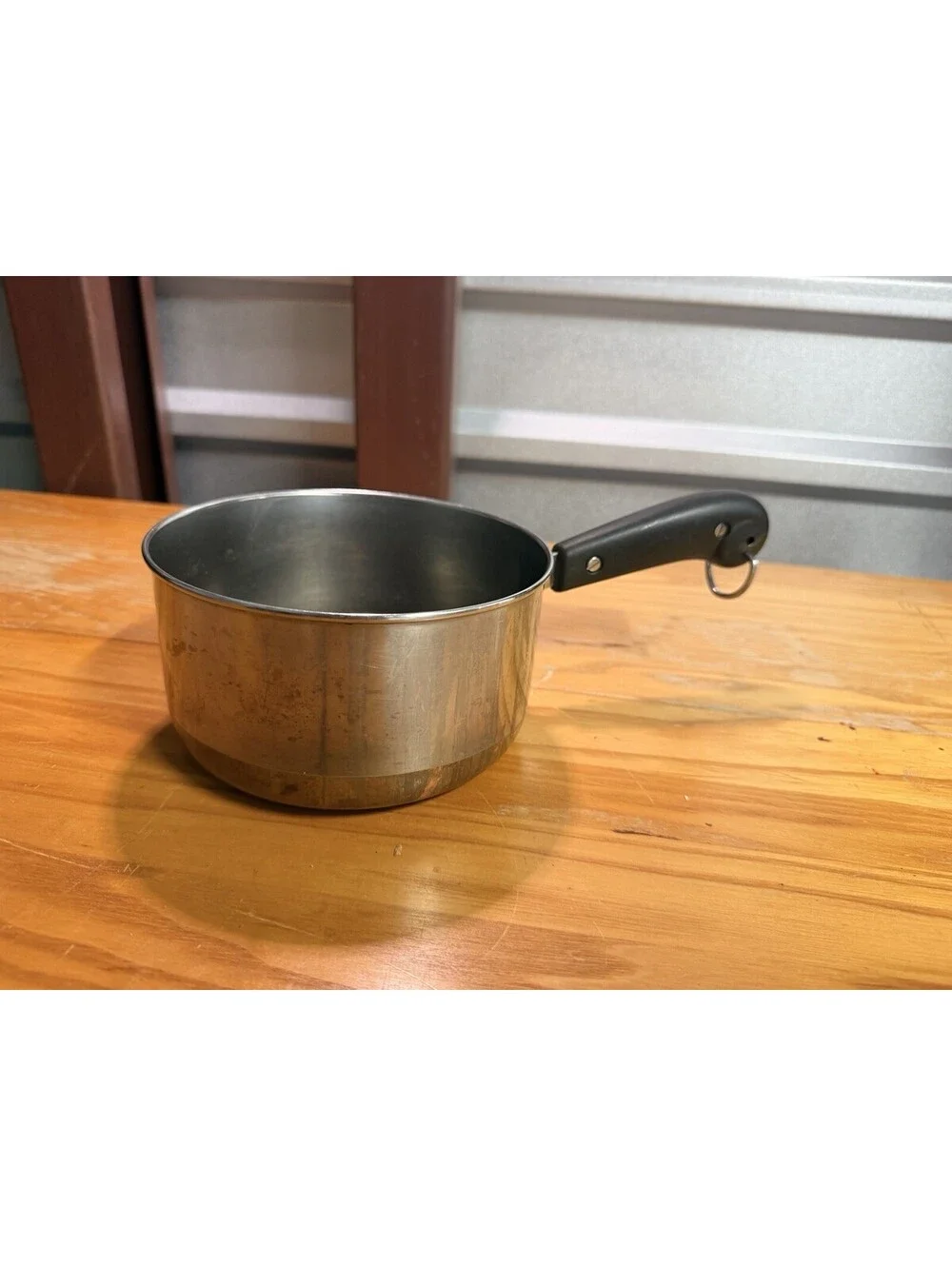 VTG Revere Ware Saucepan Copper Bottom No Lid Hanging Handle Pre-owned